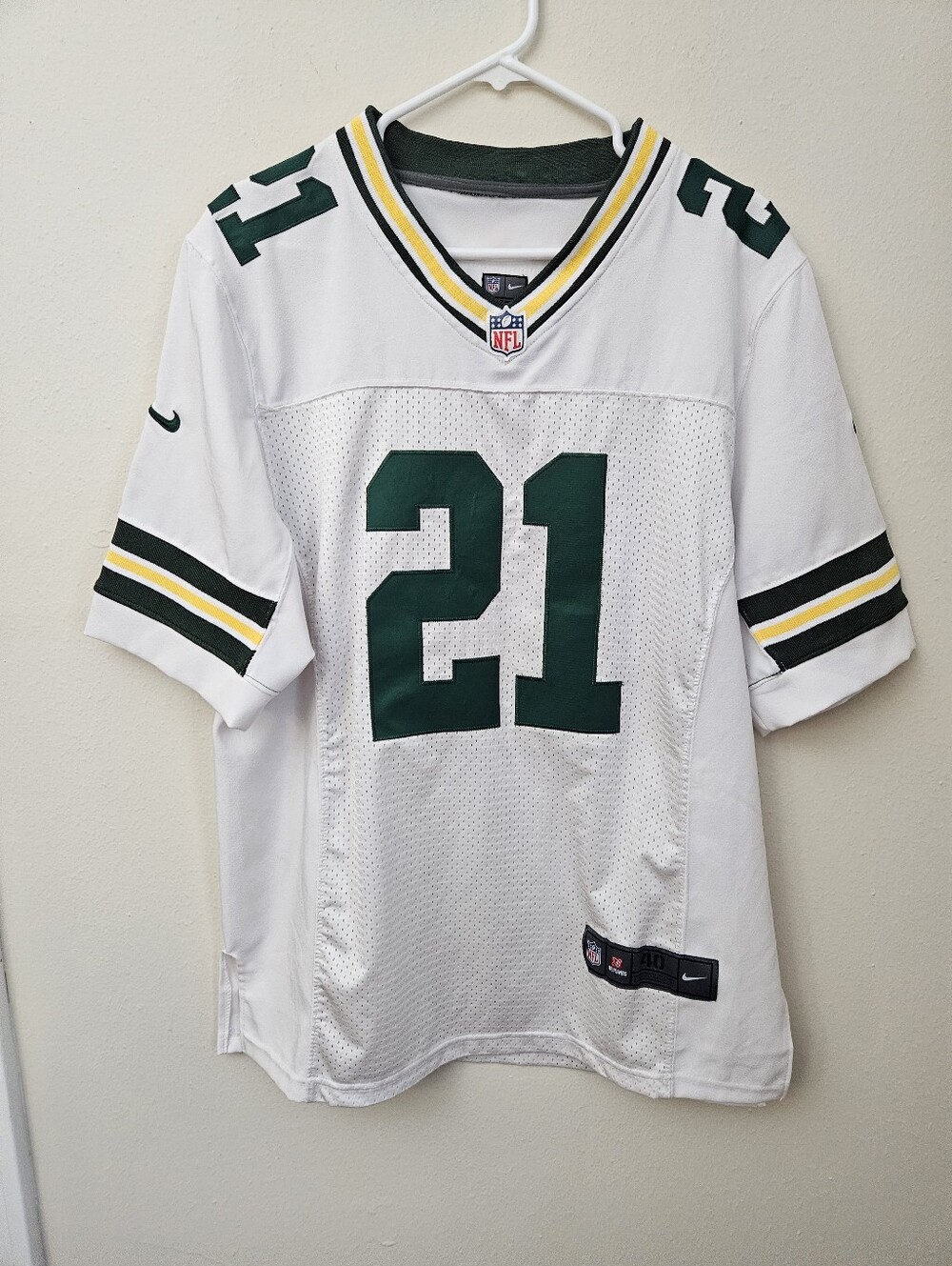 Nike NFL Green Bay Packers Charles Woodson #21 Stitched Jersey - Men's 40 Medium